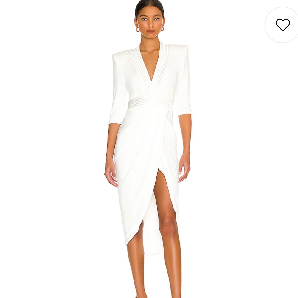 Eye Of Horus Midi Dress in White